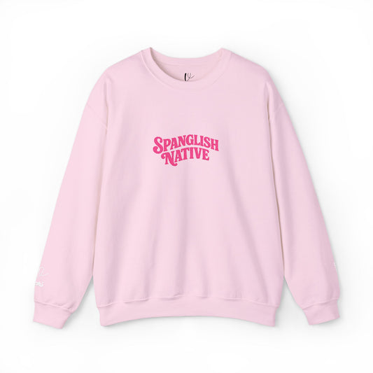 Spanglish Native Crewneck in Bold Rosa