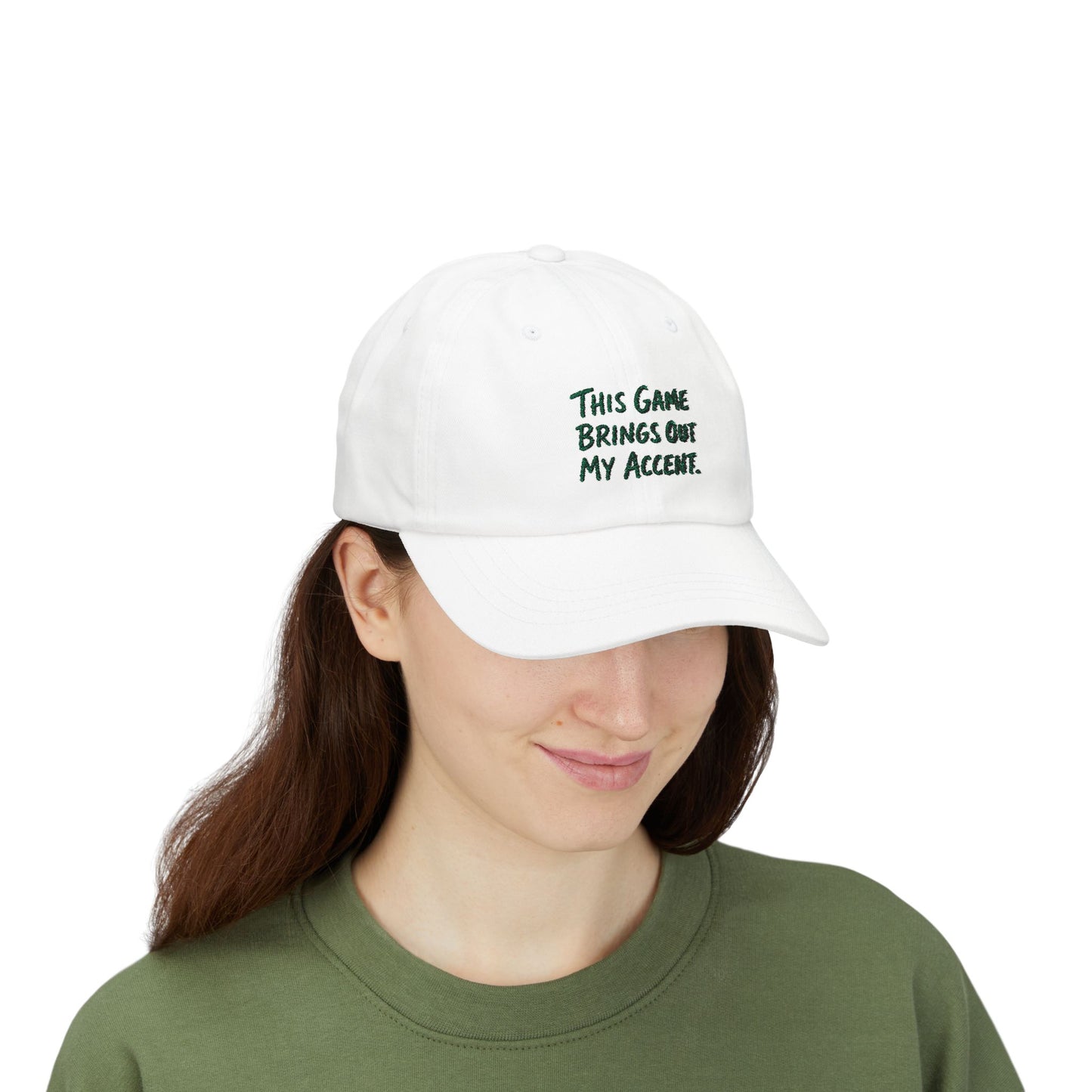 "This Game Brings Out My Accent" Embroidered Dad Cap
