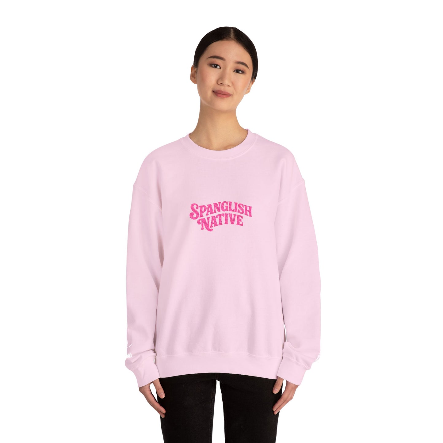 Spanglish Native Crewneck in Bold Rosa